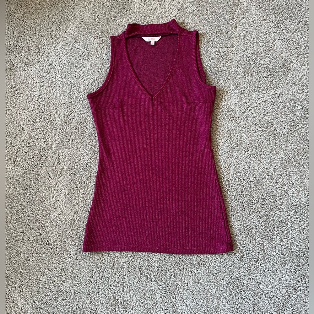 Candies brand burgundy sleeveless top